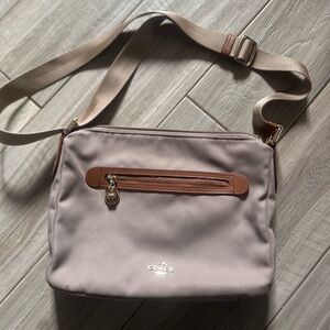 Coach Tan and Red Interior Bag